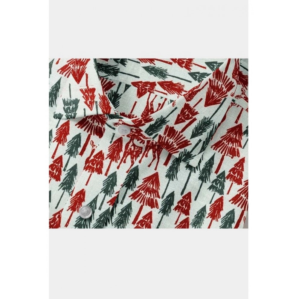 Swagvastra Men's Cotton Blended Printed Full Sleeve Shirt (Multicolor)