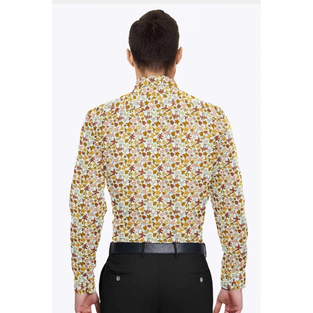 Swagvastra Men's Cotton Blended Printed Full Sleeve Shirt (Multicolor)
