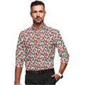 Swagvastra Men's Cotton Blended Printed Full Sleeve Shirt (Multicolor)