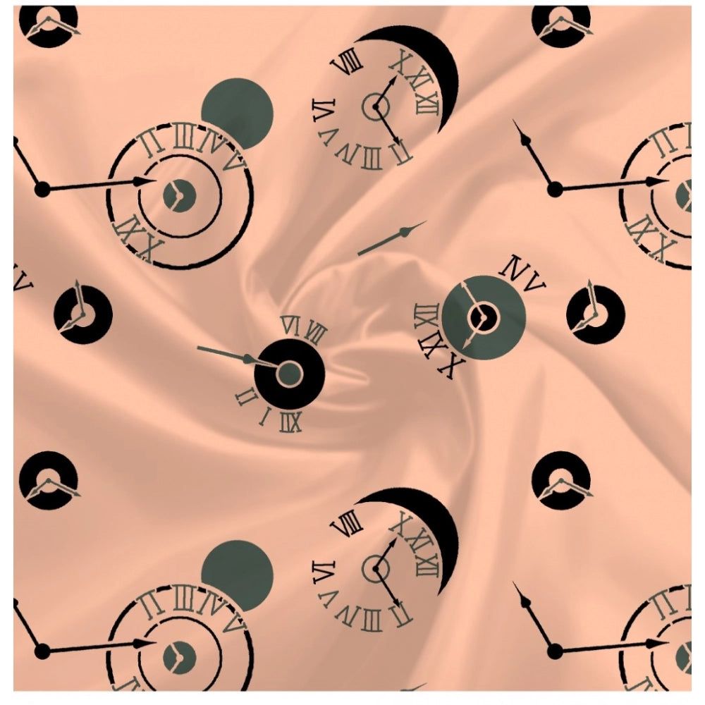 Swagvastra Men's Casual Floral Printed Cotton Blend Unstitched Shirt Fabric 1.6 Mtrs (Orange)